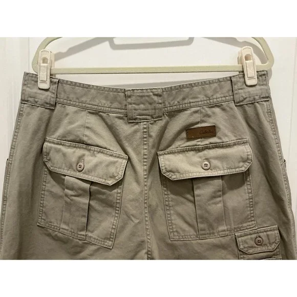 Cabelas Hiker Pant Size 36x32 (31.5 Msmt) Tan 7 Pocket Zip Button Closure - Picture 5 of 13